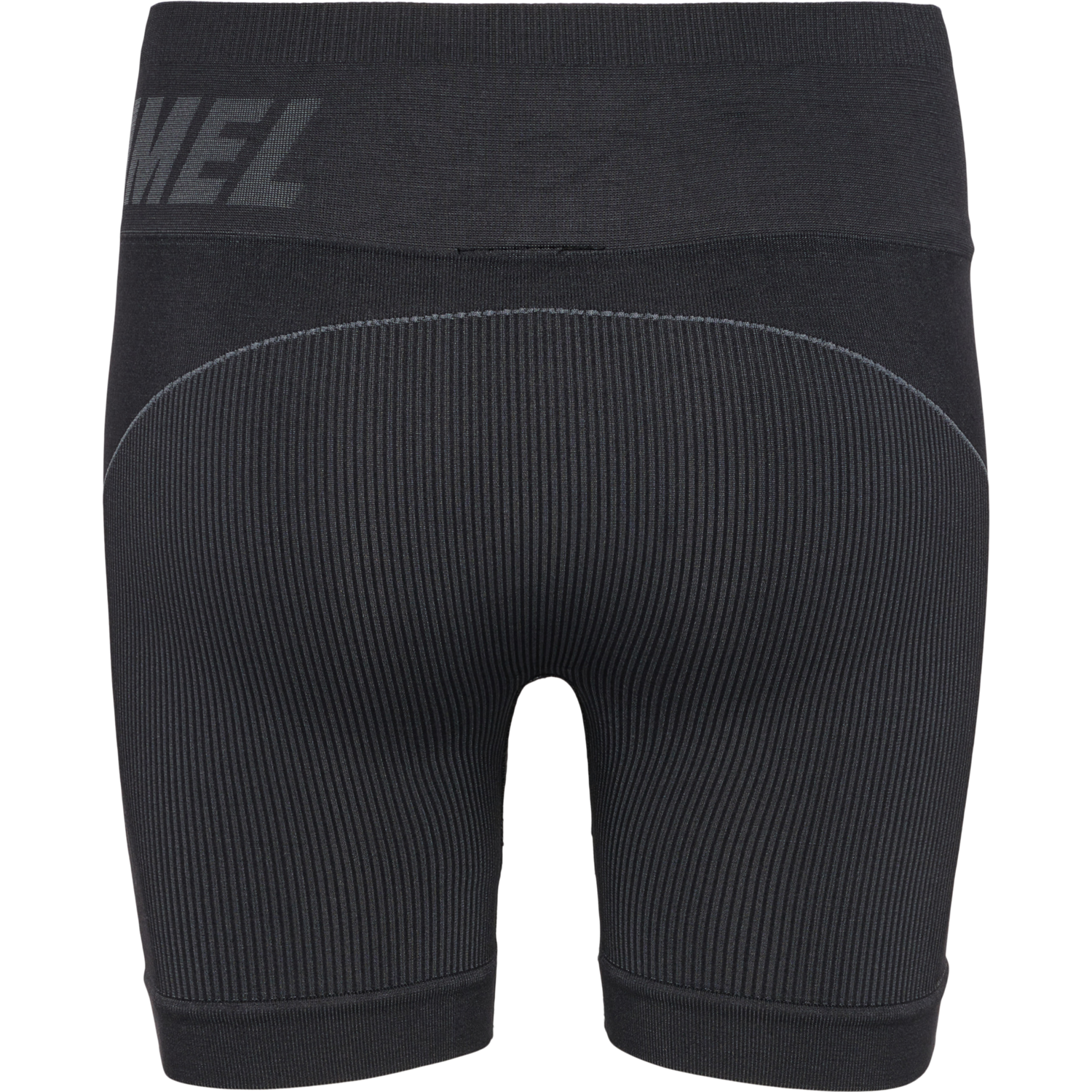 hmlTE CHRISTEL SEAMLESS SHORTS, BLACK/ASPHALT MELANGE, packshot