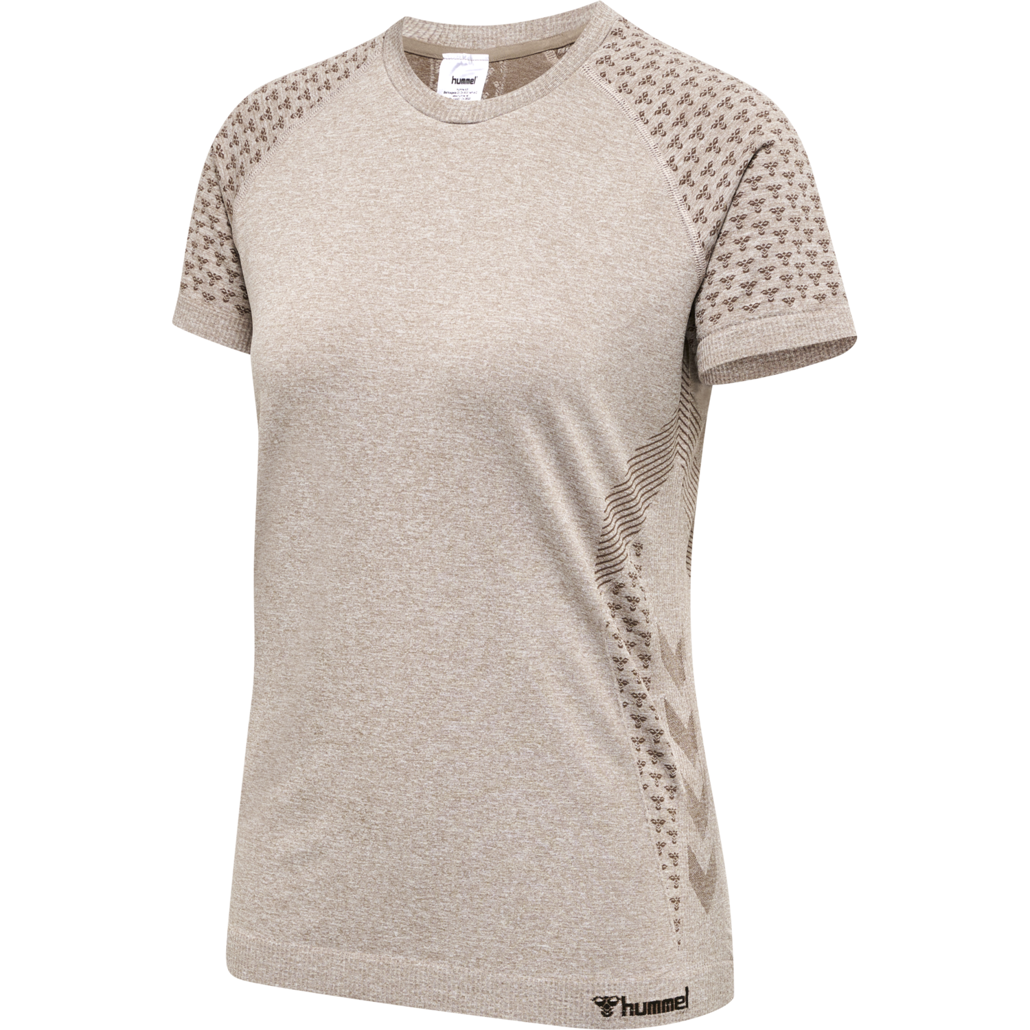 hmlCI SEAMLESS T-SHIRT, DRIFTWOOD MELANGE, packshot