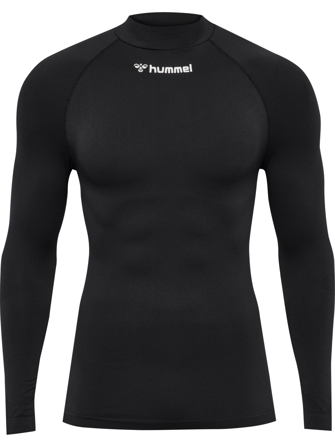 hmlBL COMFORT 2.0 MOCKNECK TEE L/S, BLACK, packshot