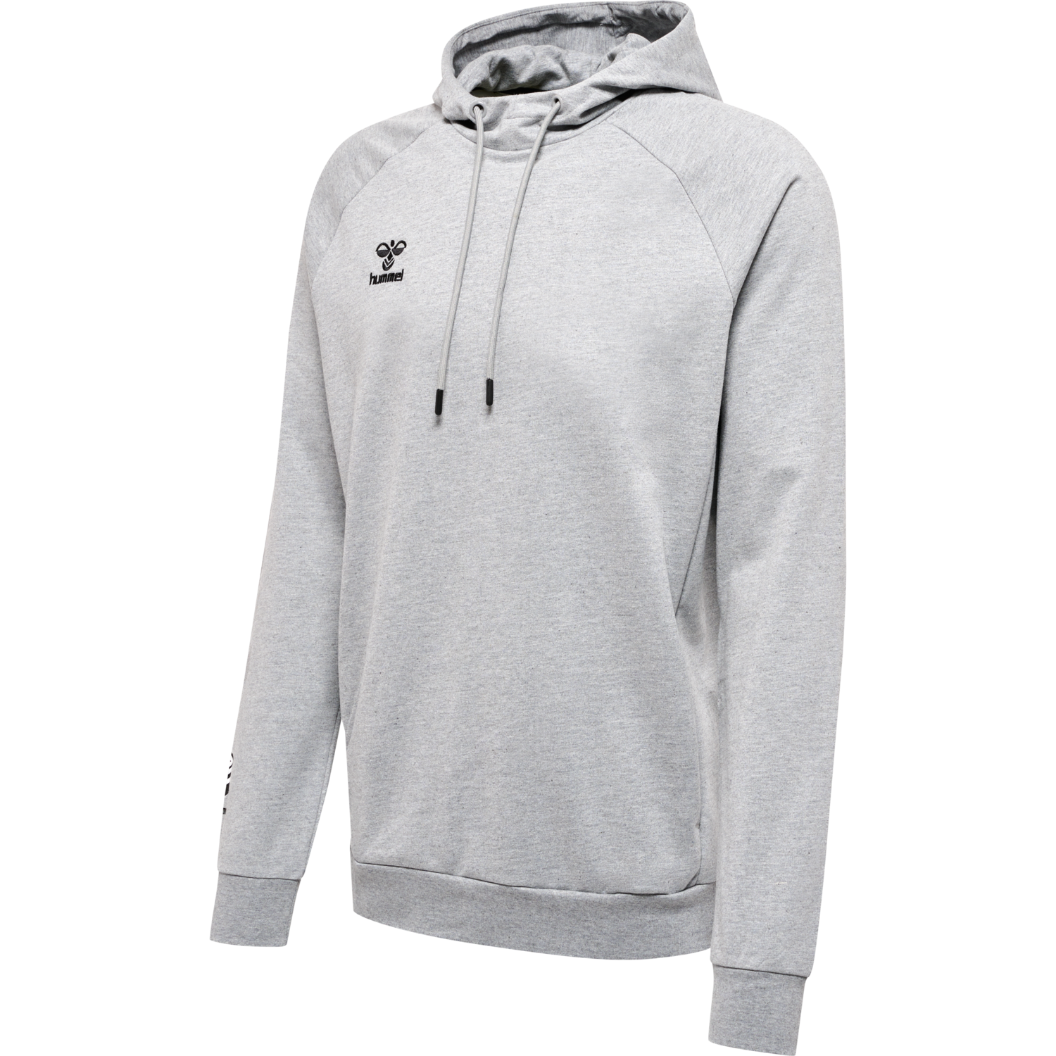 hmlMOVE GRID COTTON HOODIE, GREY MELANGE, packshot
