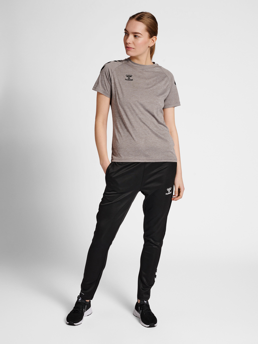 hmlCORE XK POLY PANTS WOMAN, BLACK/BLACK, model