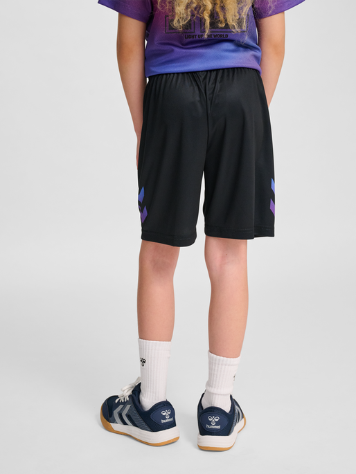 hmlSHIMMER SHORTS, BLACK/CAYENNE, model