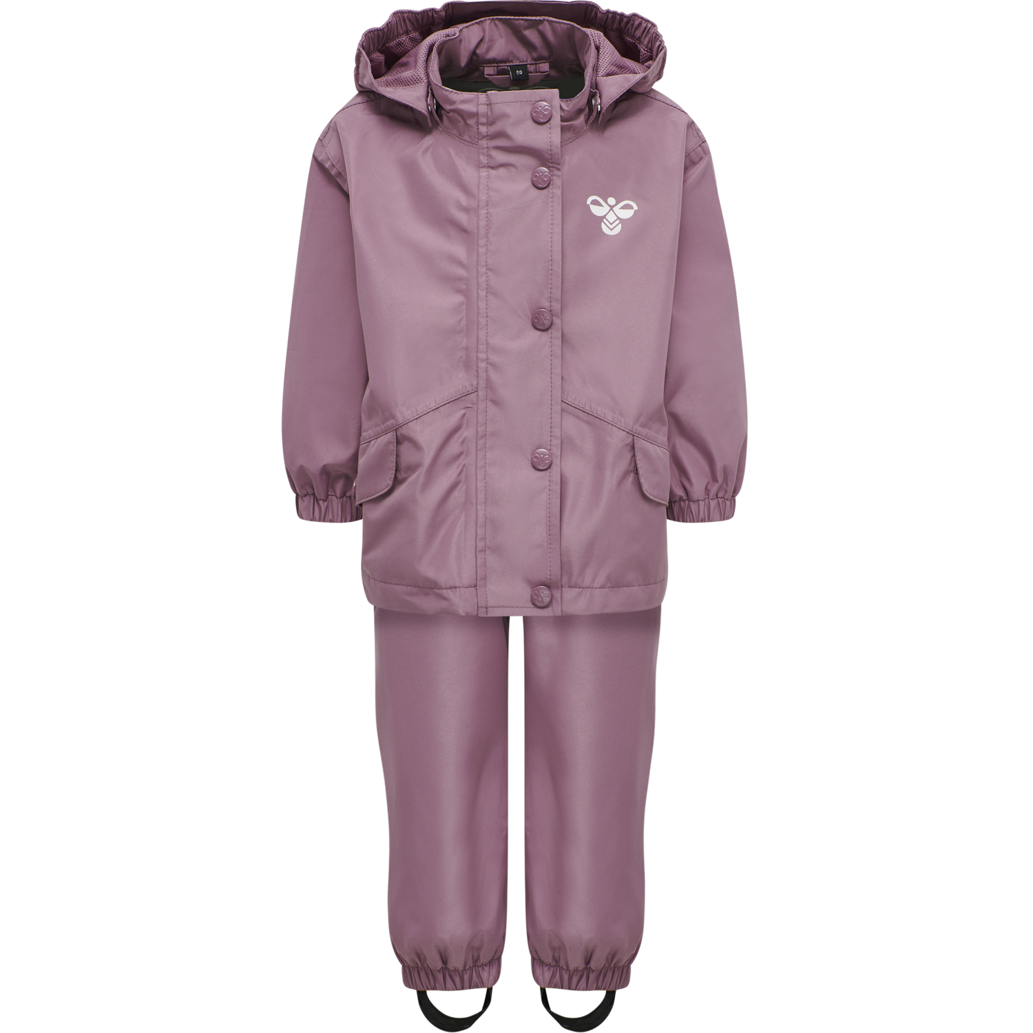 hmlREVA RAINSUIT MINI, DUSKY ORCHID, packshot