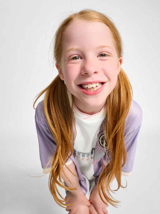 hmlJR LOOSE BALL  JERSEY S/S SET, LAVENDER, model