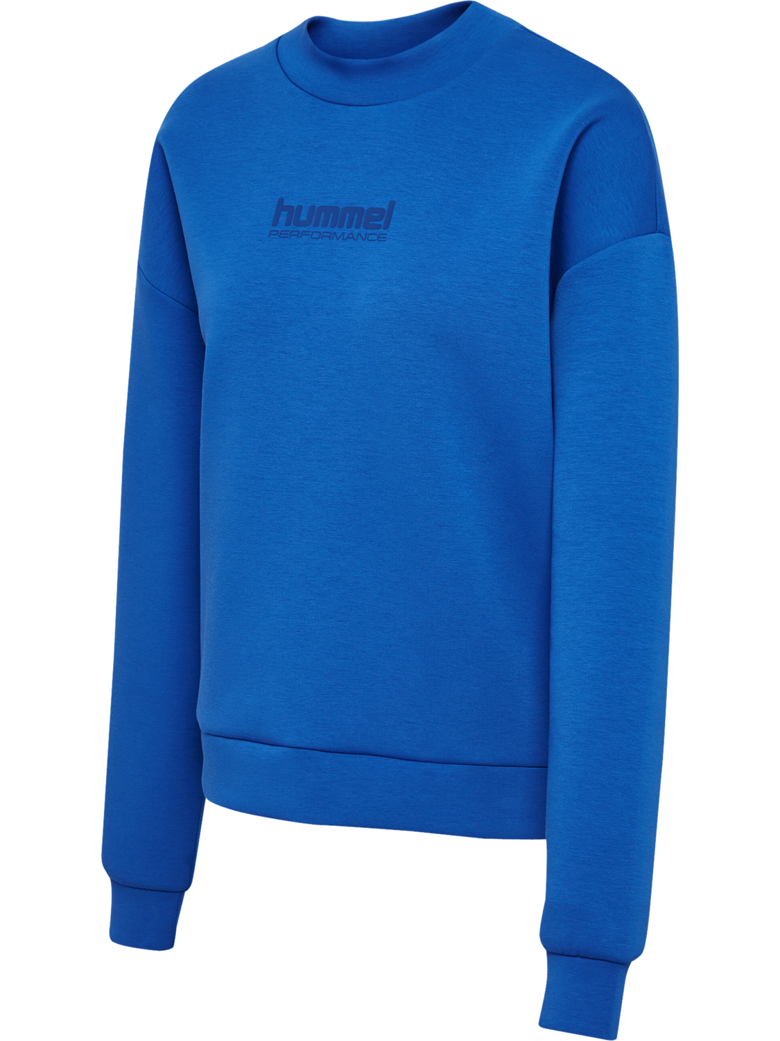hmlFAST TECH FLEECE CREW, OLYMPIAN BLUE, packshot