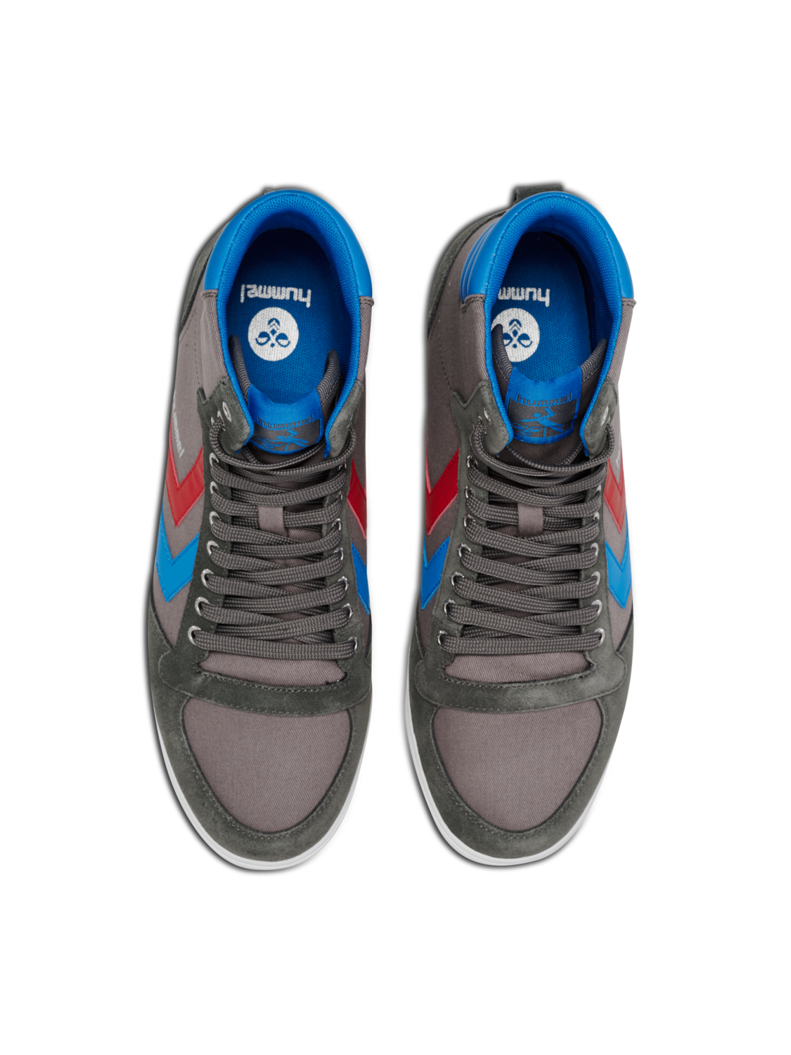 HUMMEL SLIMMER STADIL HIGH, CASTLEROCK/RIBBONRED/BRIL BLUE, packshot