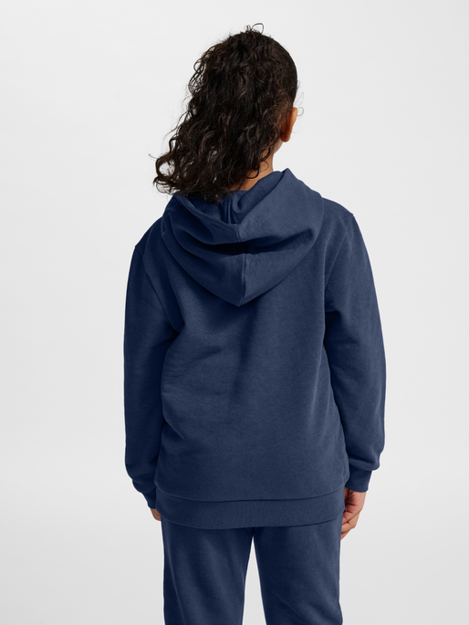 hmlJR BASE HOODIE, DRESS BLUES, model
