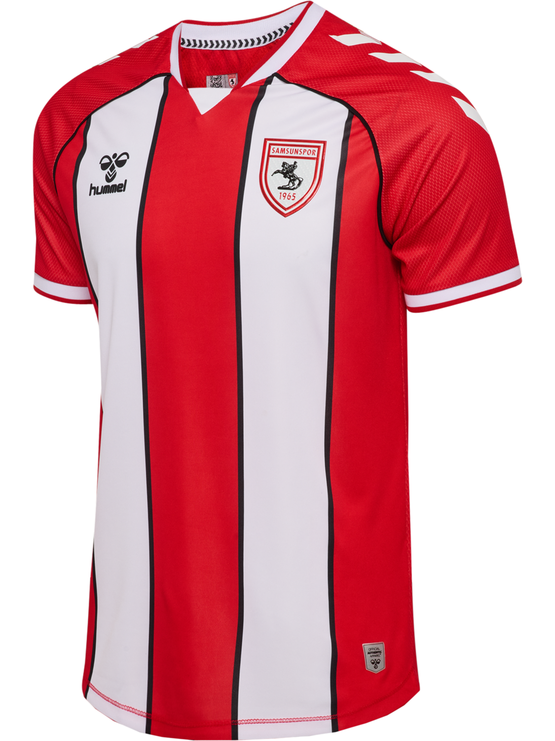 SAMSUNSPOR STRIPED JERSEY S/S 24/25, TRUE RED/WHITE, packshot