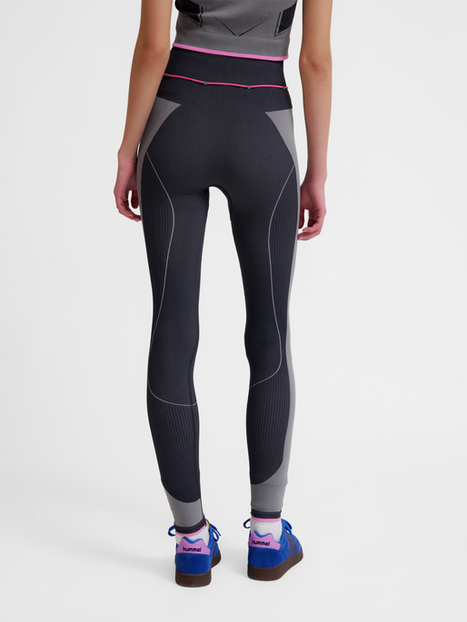 hmlSEAMLESS HIGH WAIST TIGHTS, OBSIDIAN, model