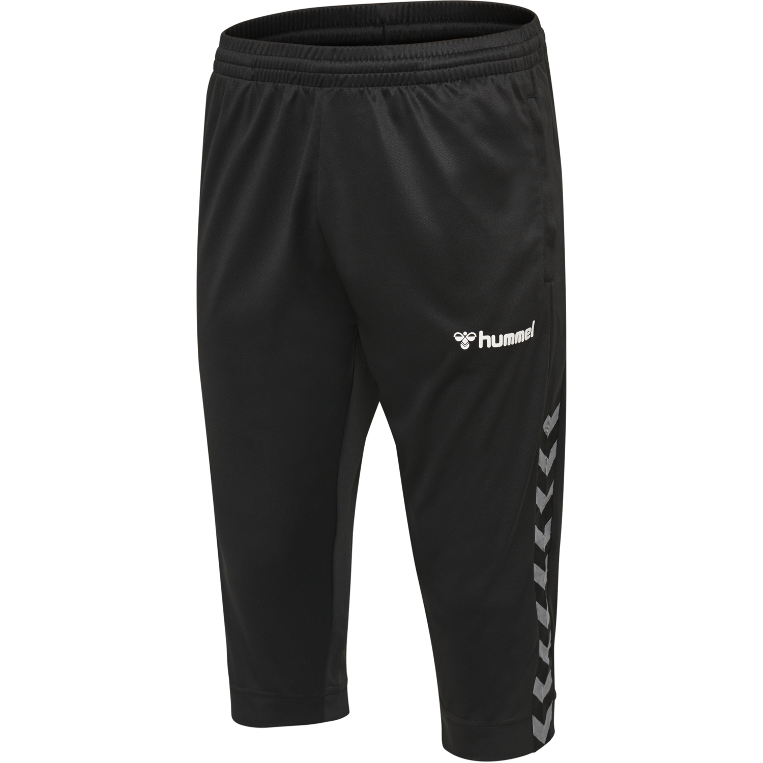 hmlAUTHENTIC 3/4 PANT, BLACK/WHITE, packshot