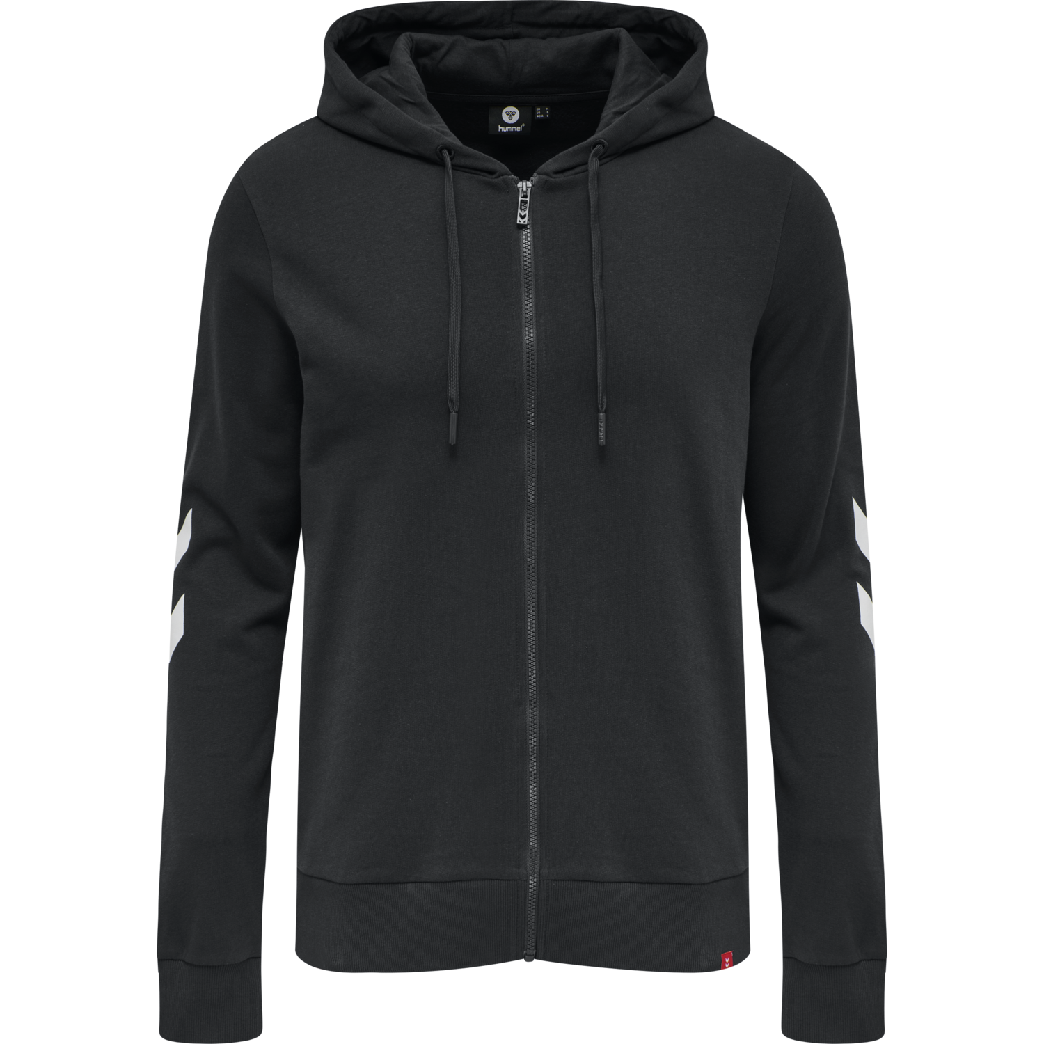 hmlLEGACY ZIP HOODIE PLUS, BLACK, packshot