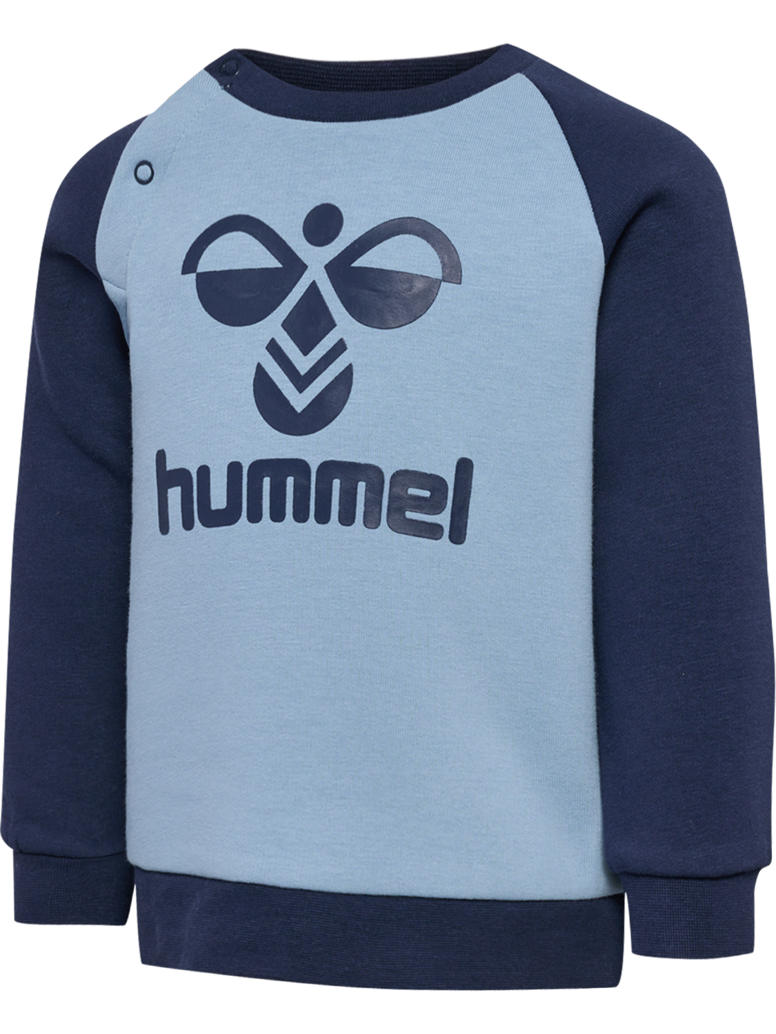 hmlHUMMING CREWSUIT, BLACK IRIS/FADED DENIM, packshot