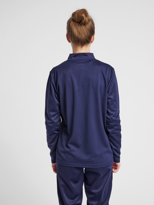 hmlAUTHENTIC HALF ZIP SWEATSHIRT WO, MARINE, model