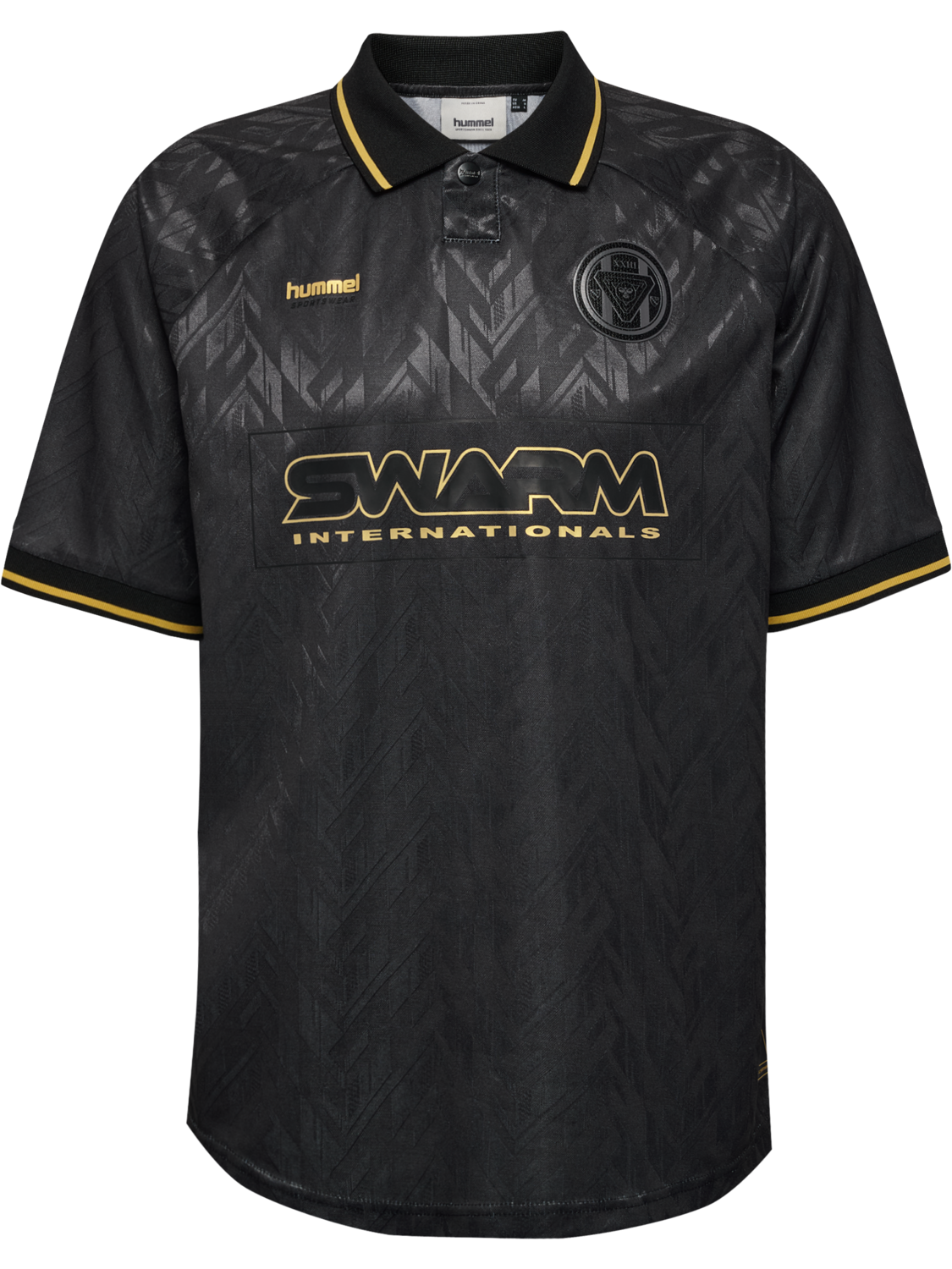 hmlLOOSE BAY SOCCER JERSEY S/S, BLACK, packshot