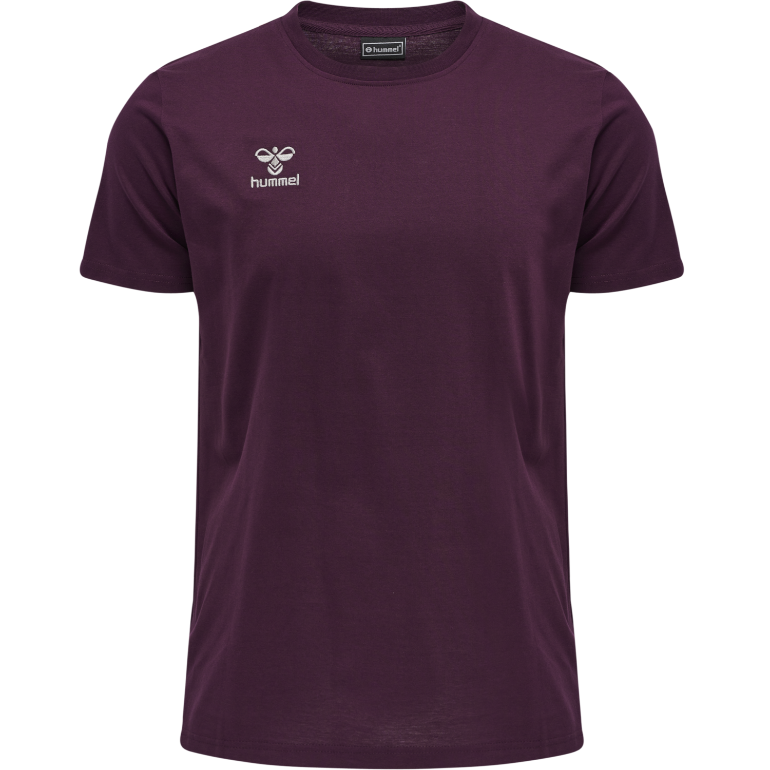hmlMOVE GRID COTTON T-SHIRT S/S, GRAPE WINE, packshot