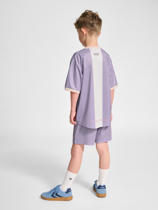 hmlJR LOOSE BALL  JERSEY S/S SET, LAVENDER, model