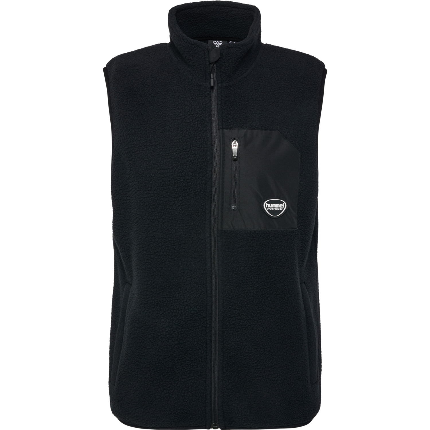 hmlLGC OLIVER FLEECE WAISTCOAT, BLACK, packshot
