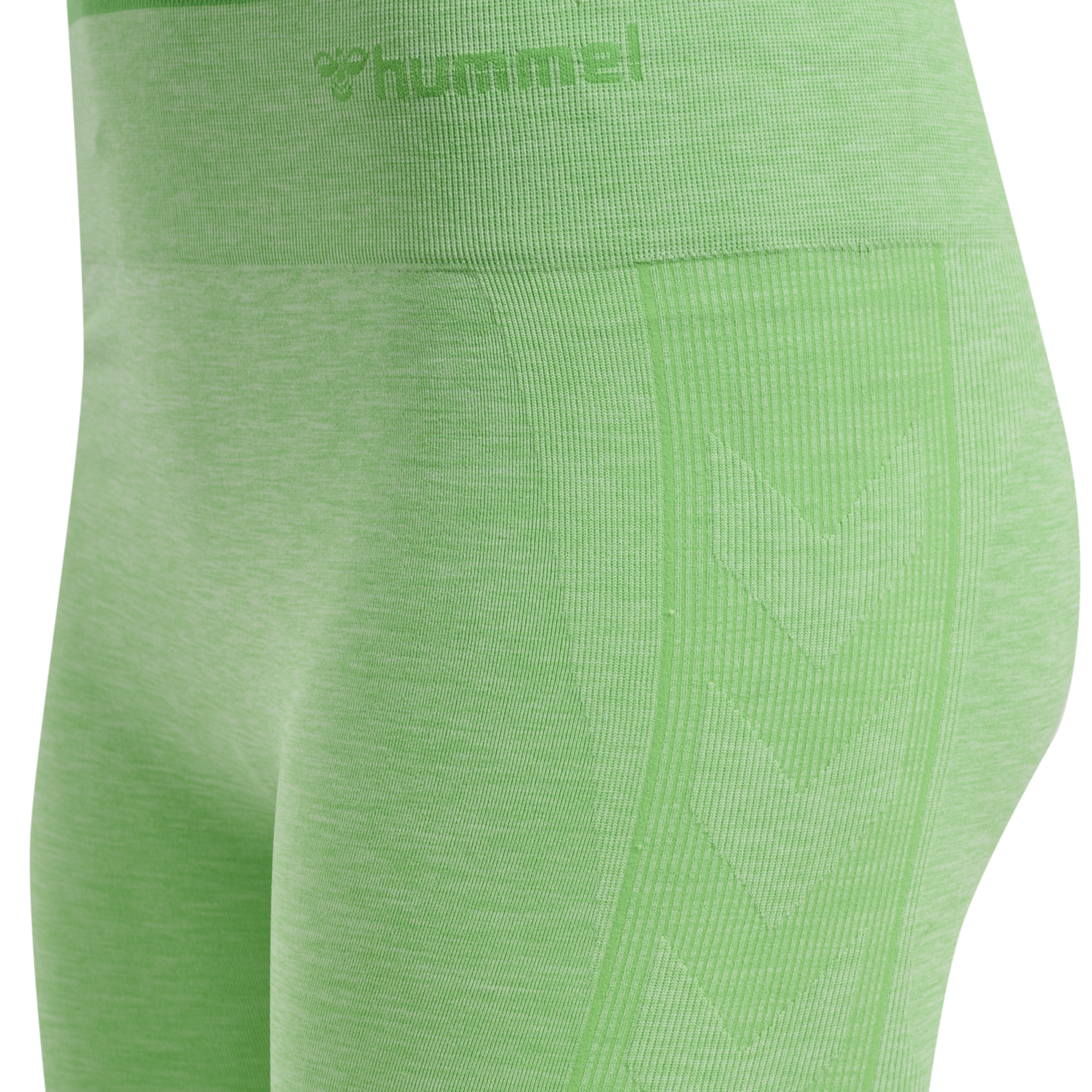 hmlMT UNA SEAMLESS MID WAIST TIGHTS, SUMMER GREEN MELANGE, packshot