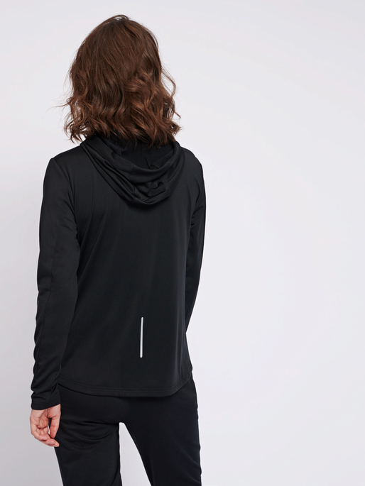 hmlSELBY ZIP HOODIE, BLACK, model