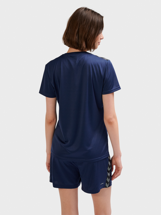 hmlAUTHENTIC PL JERSEY S/S WOMAN, MARINE, model