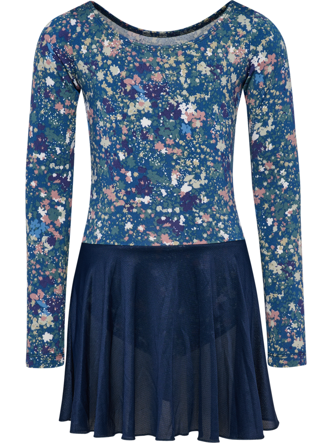 hmlJR MIX GYMSUIT L/S, DRESS BLUES/RIVERSIDE, packshot