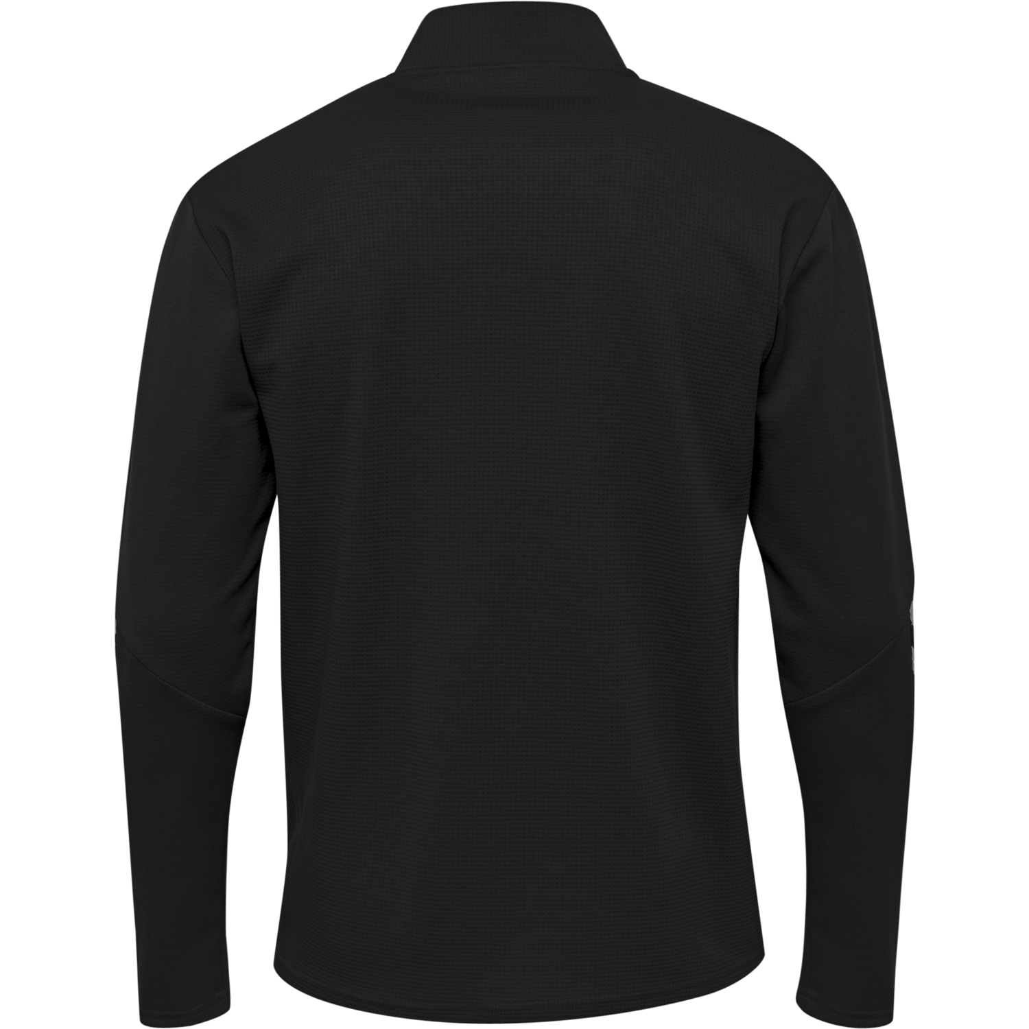 hmlAUTHENTIC HALF ZIP SWEATSHIRT, BLACK/WHITE, packshot