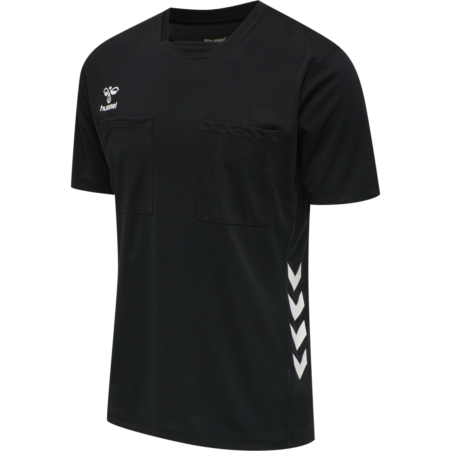 hmlREFEREE CHEVRON JERSEY S/S, BLACK, packshot