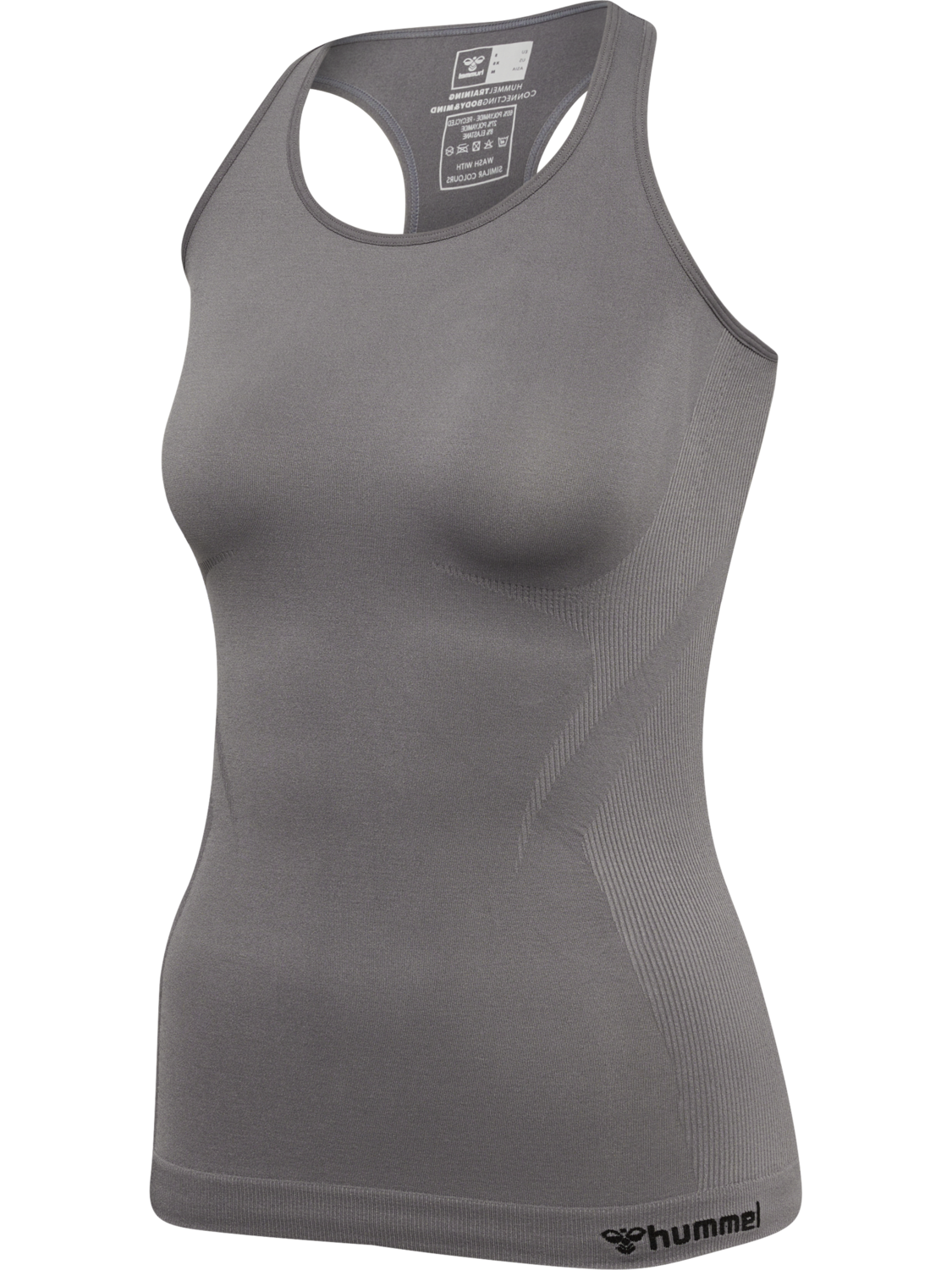 hmlTIF SEAMLESS TOP, CHARCOAL GRAY, packshot