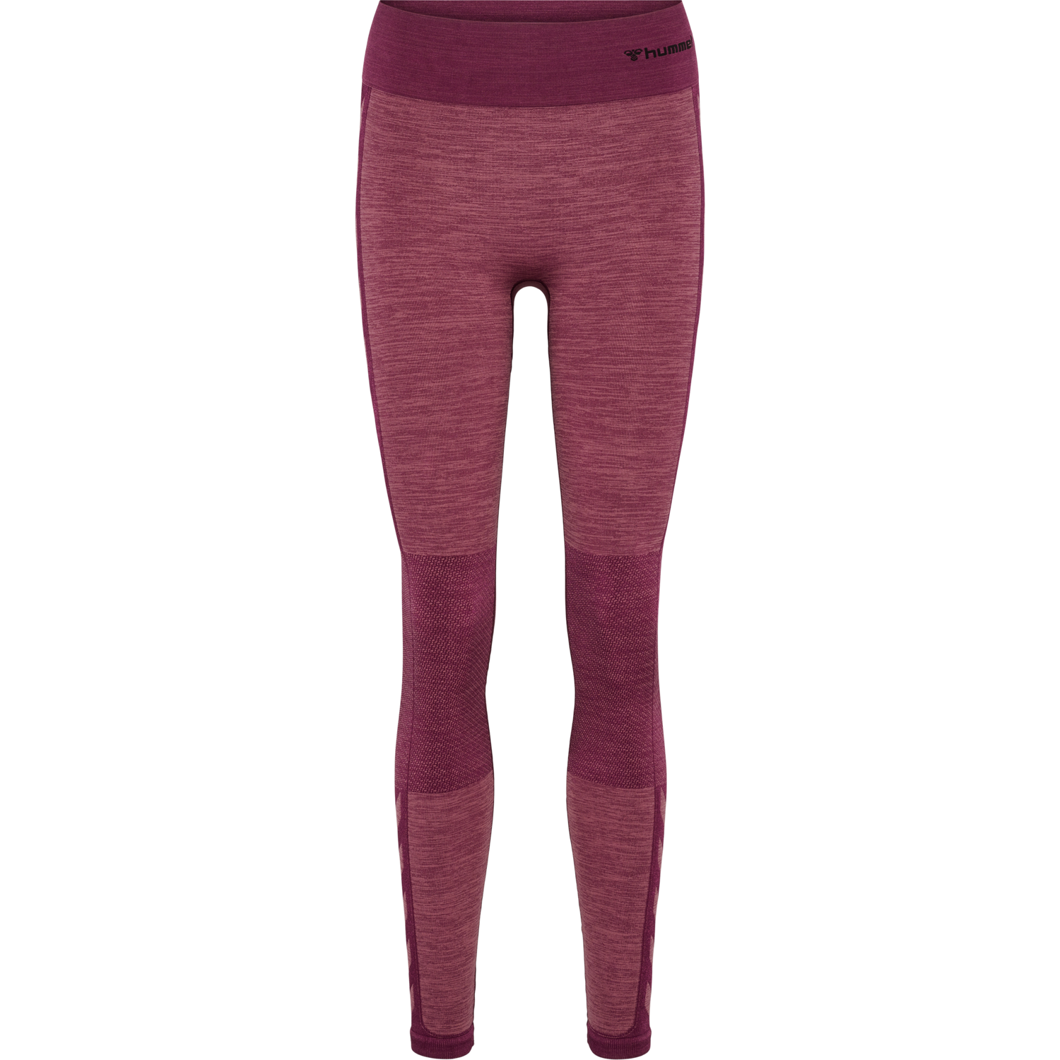 hmlCLEA SEAMLESS MID WAIST TIGHTS, GRAPE WINE/CRUSHED BERRY MEL, packshot