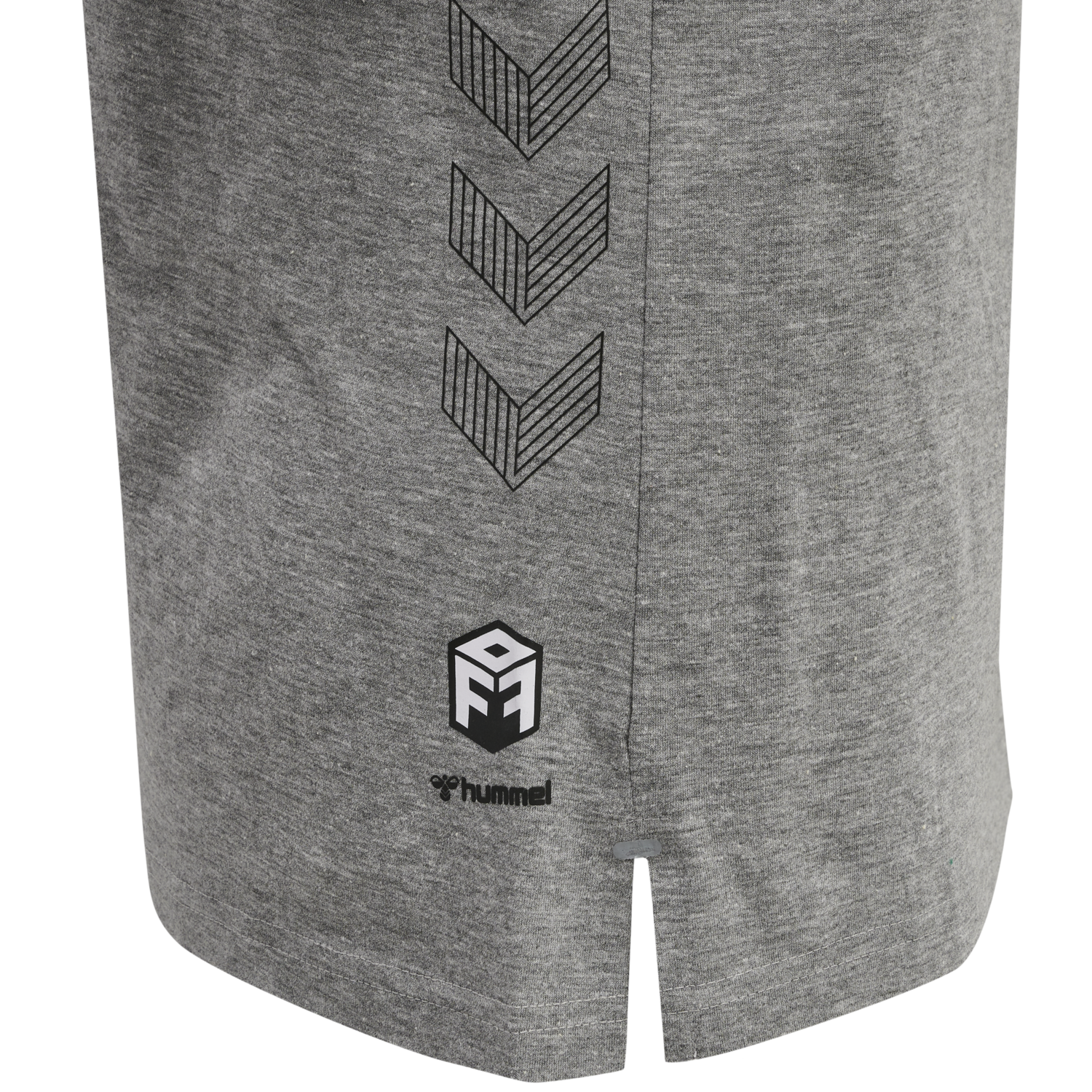 hmlMOVE GRID COTTON T-SHIRT S/S WOM, GREY MELANGE, packshot