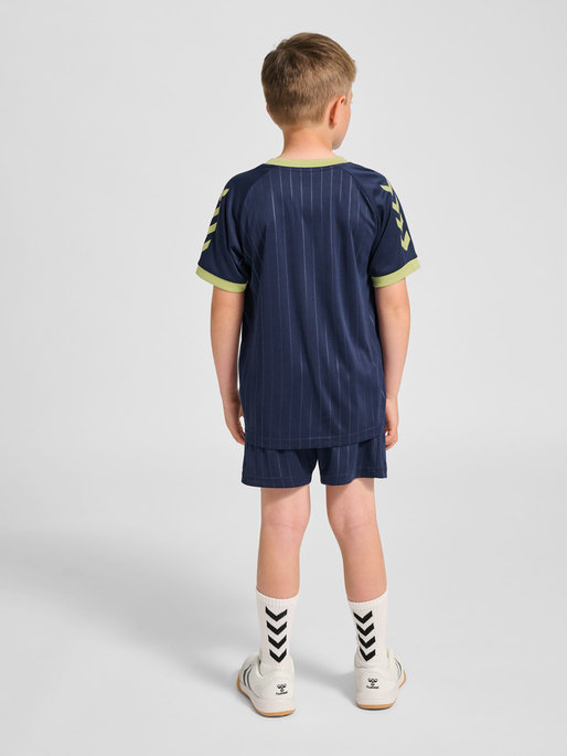 hmlJR GOAL STRIPE SET, DRESS BLUES, model