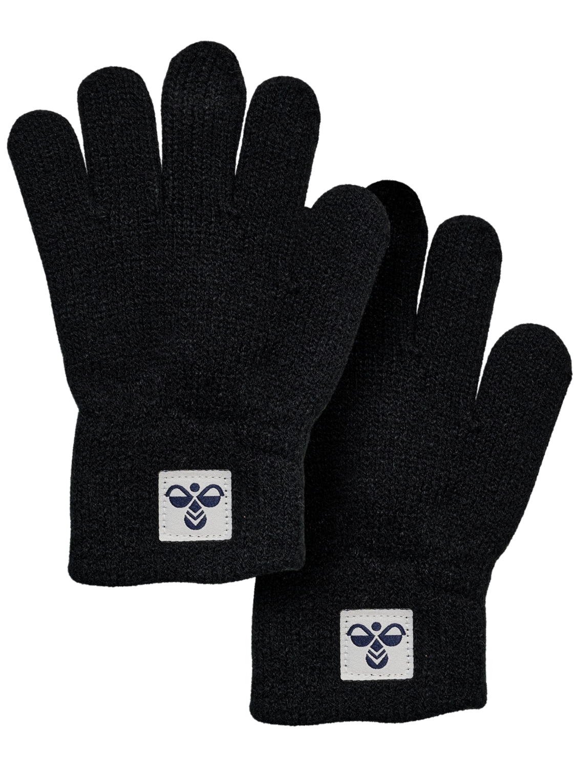 hmlJR KNIT GLOVES 2-PACK, BLACK, packshot