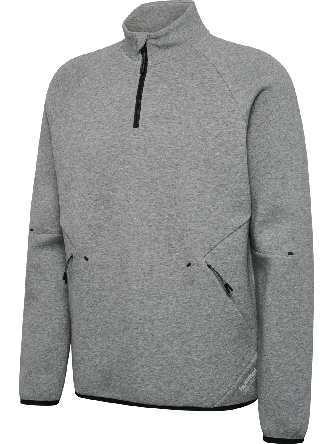 hmlTECH FLEECE HALFZIP, GREY MELANGE, packshot