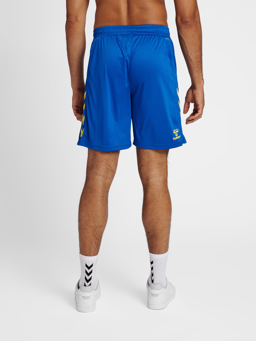 hmlCORE XK POLY SHORTS, TRUE BLUE/BLAZING YELLOW, model