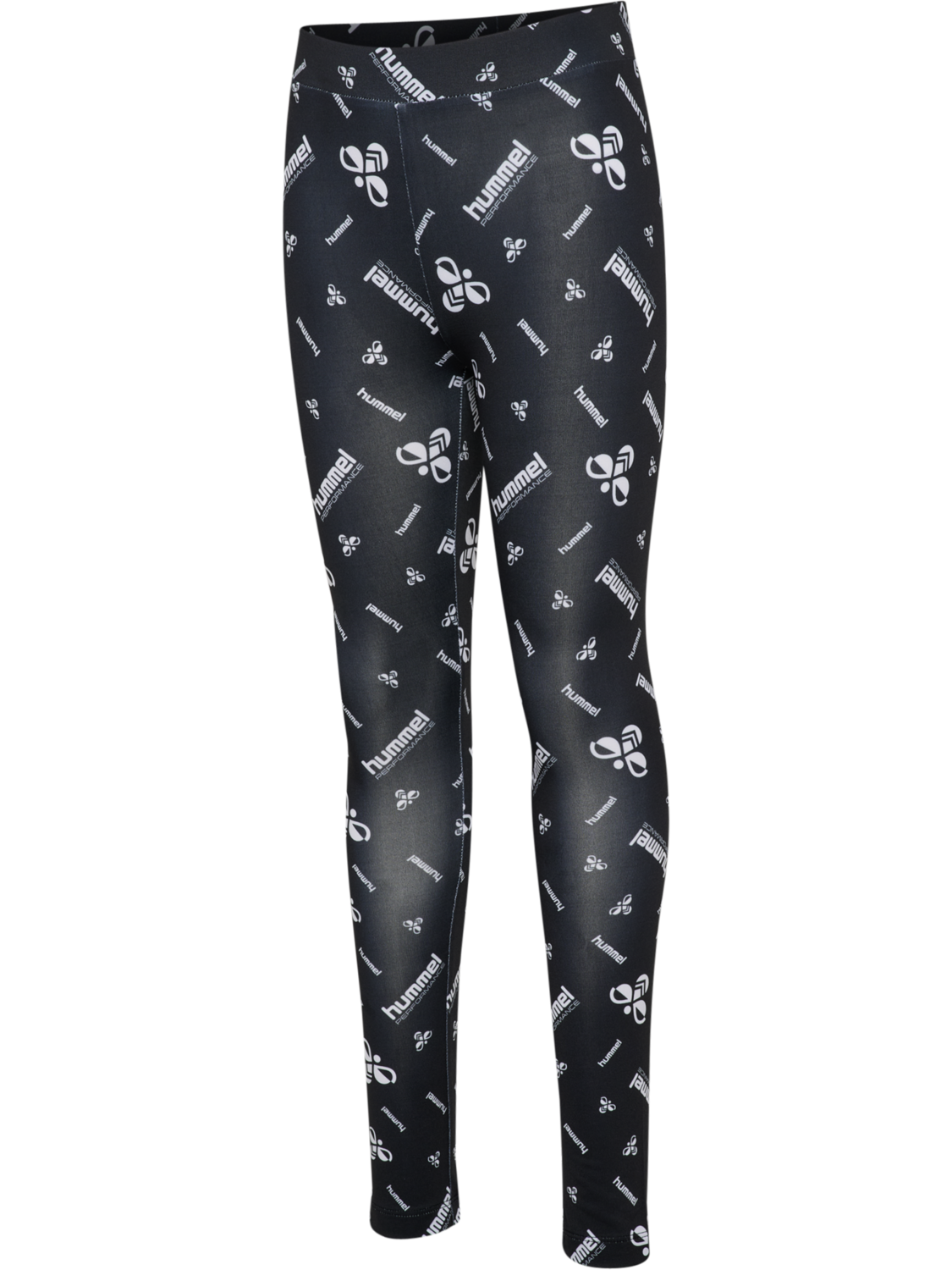 hmlJR GYM TIGHTS, BLACK/WHITE, packshot