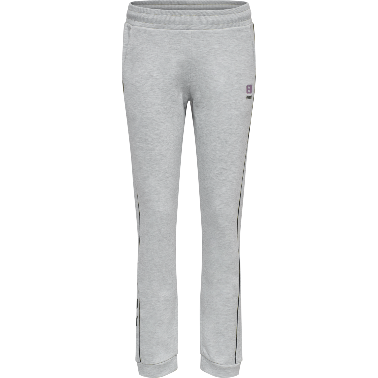 hmlLGC YOKO REGULAR PANTS, LIGHT GREY MELANGE, packshot