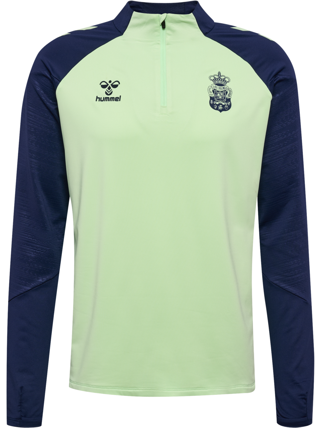 hmlPRO TRAINING HALF ZIP, !PATINA GREEN/MARINE, packshot