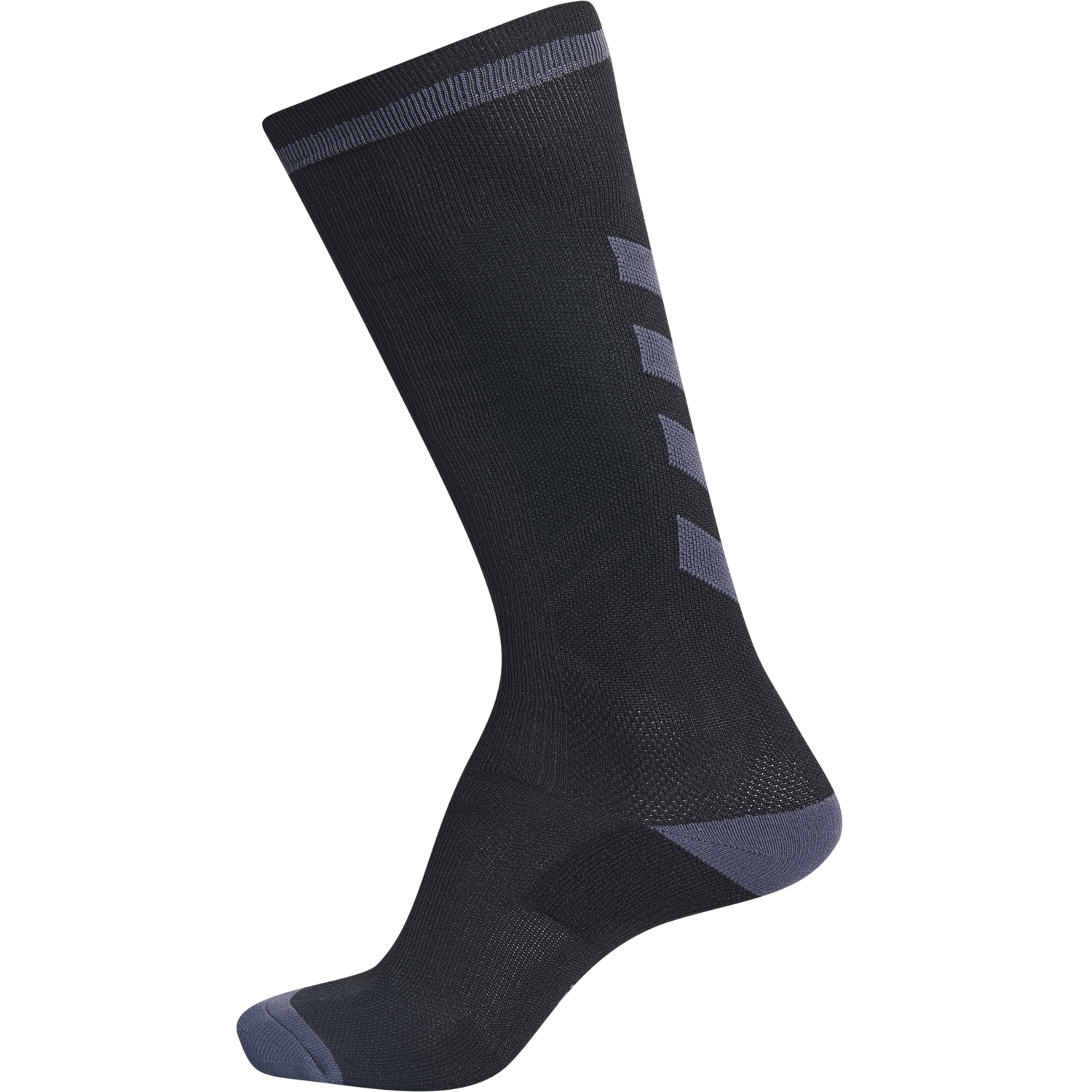 ELITE INDOOR SOCK HIGH, BLACK/ASPHALT, packshot