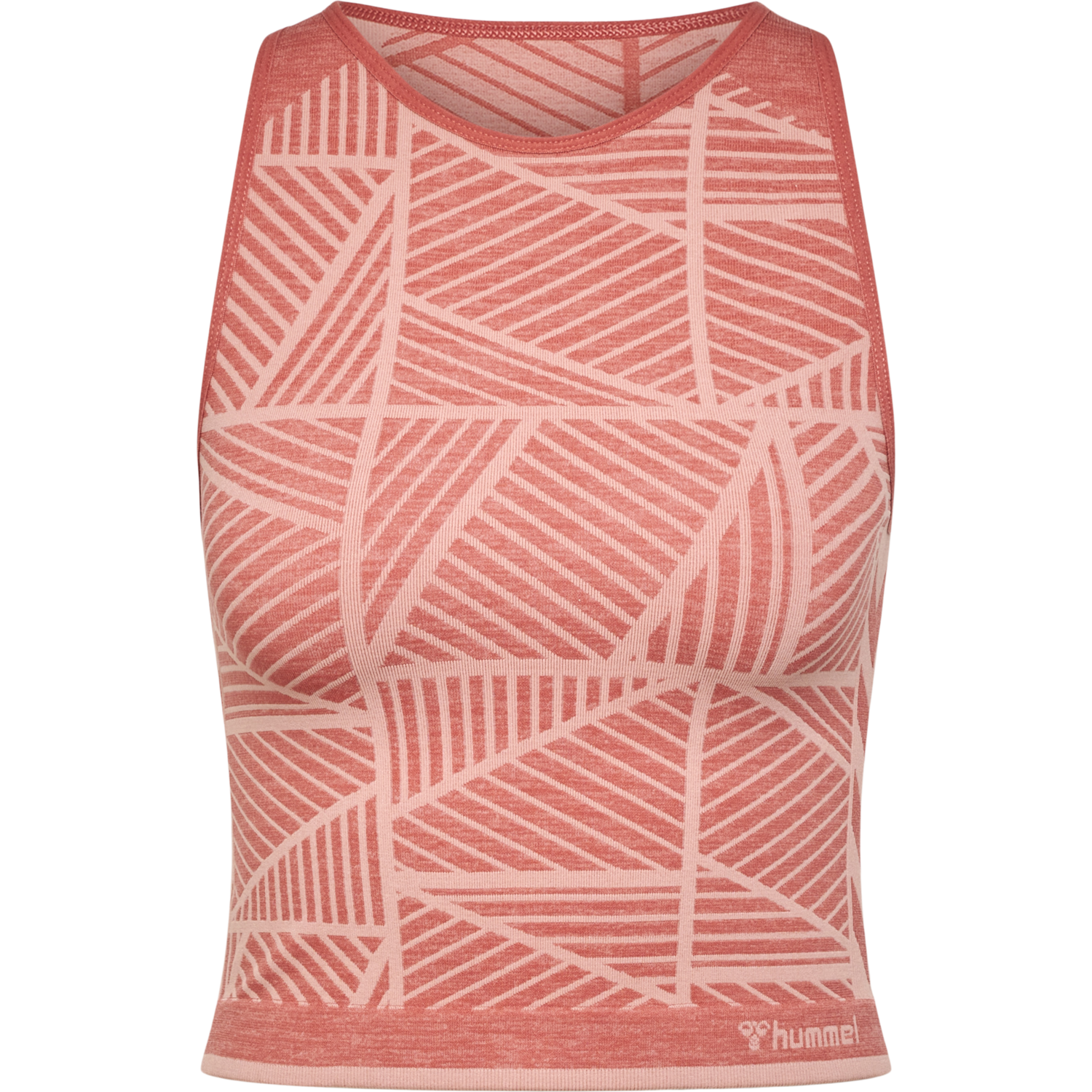 hmlMT ENERGY SEAMLESS CROP TOP, WITHERED ROSE/ROSE TAN MELANGE, packshot