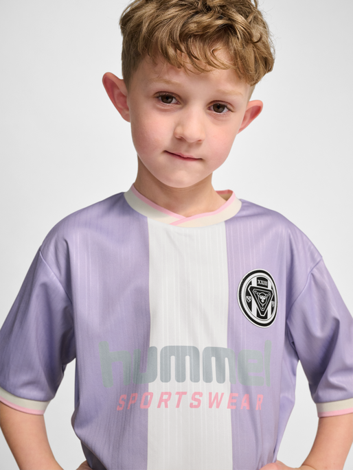 hmlJR LOOSE BALL  JERSEY S/S SET, LAVENDER, model