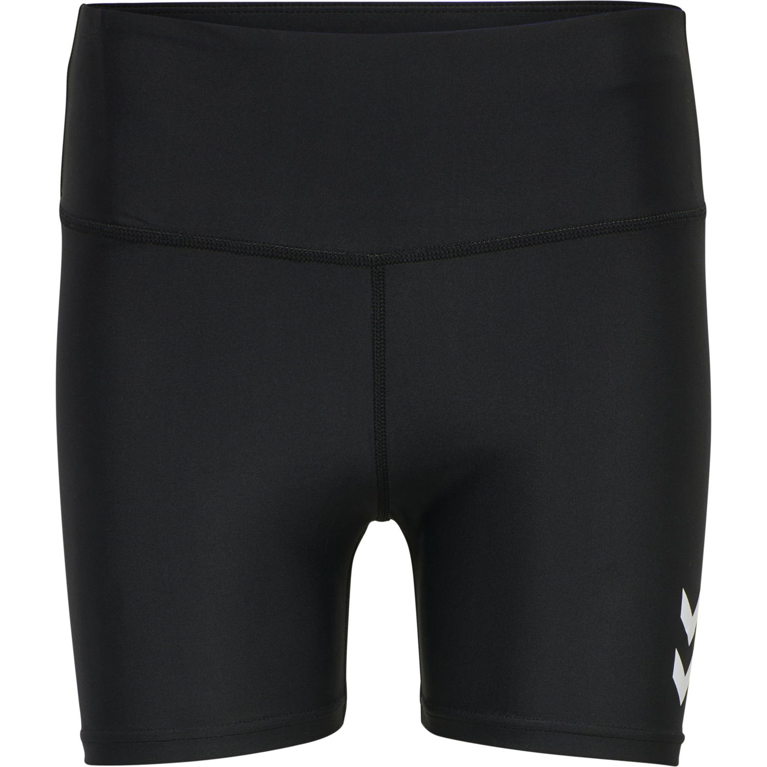 hmlTE TOLA HW TIGHT SHORTS, BLACK, packshot
