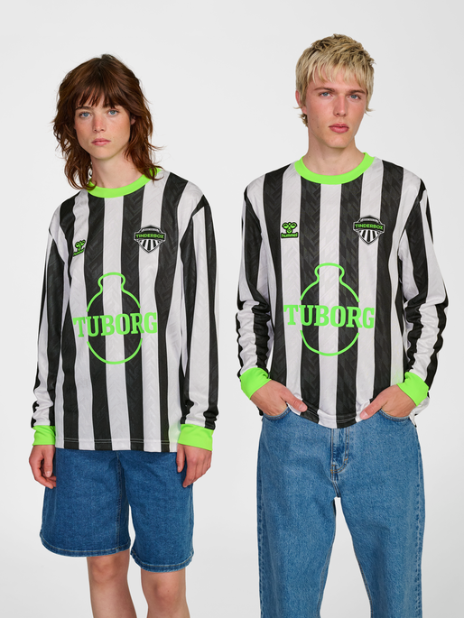 TINDERBOX 25 FOOTBALL JERSEY L/S, BLACK/WHITE, model
