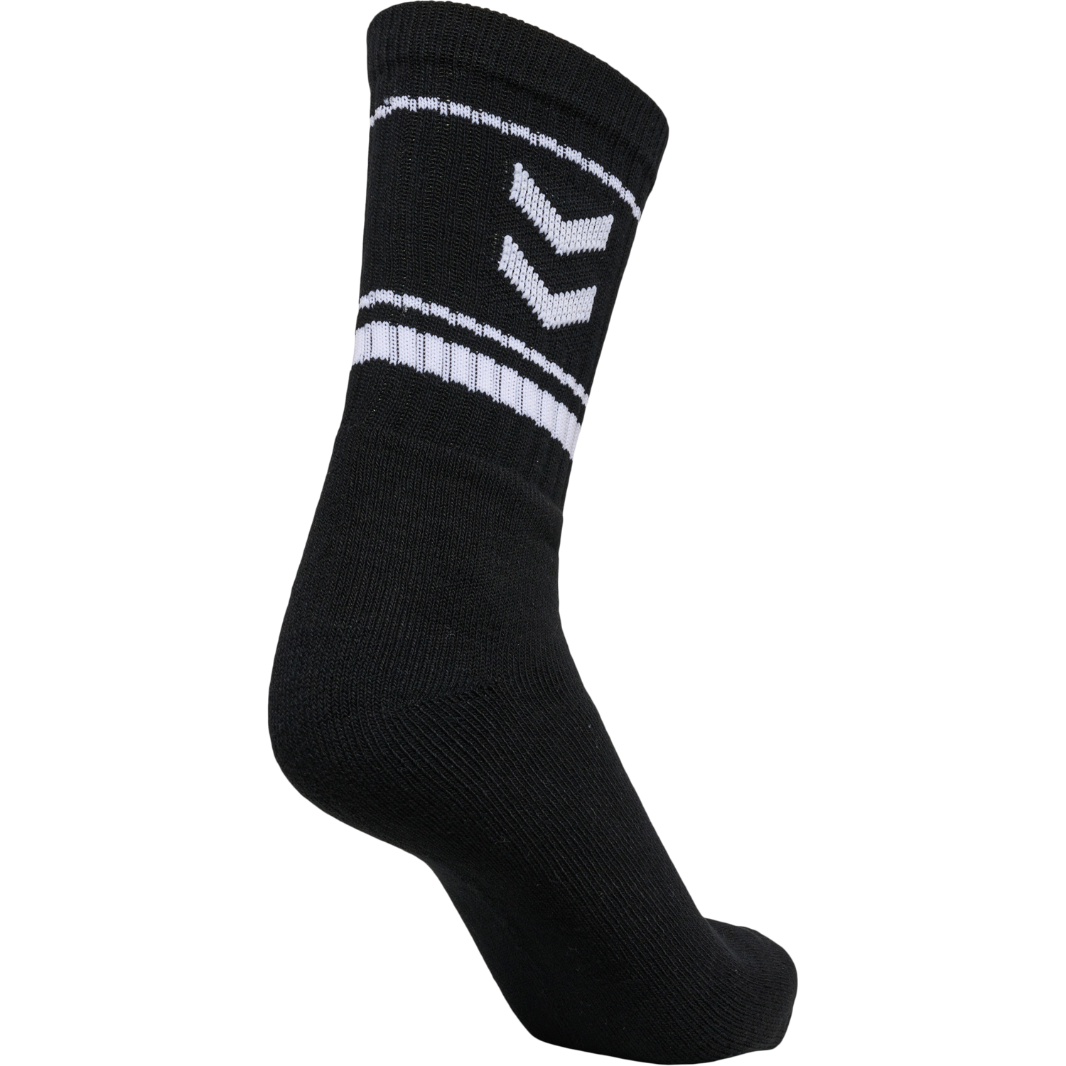 hmlSTRIPE CREW 3-PACK SOCKS, BLACK, packshot