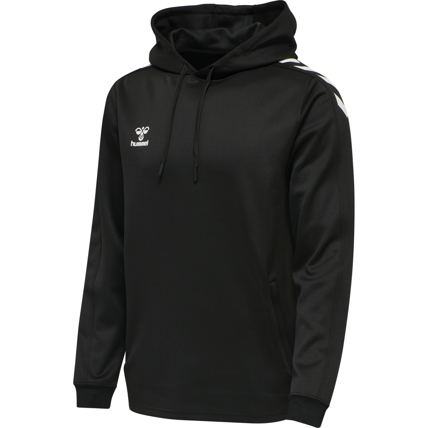 hmlCORE XK POLY SWEAT HOODIE, BLACK, packshot