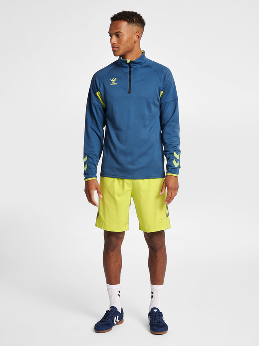 hmlLEAD PRO HALF ZIP, DARK DENIM, model