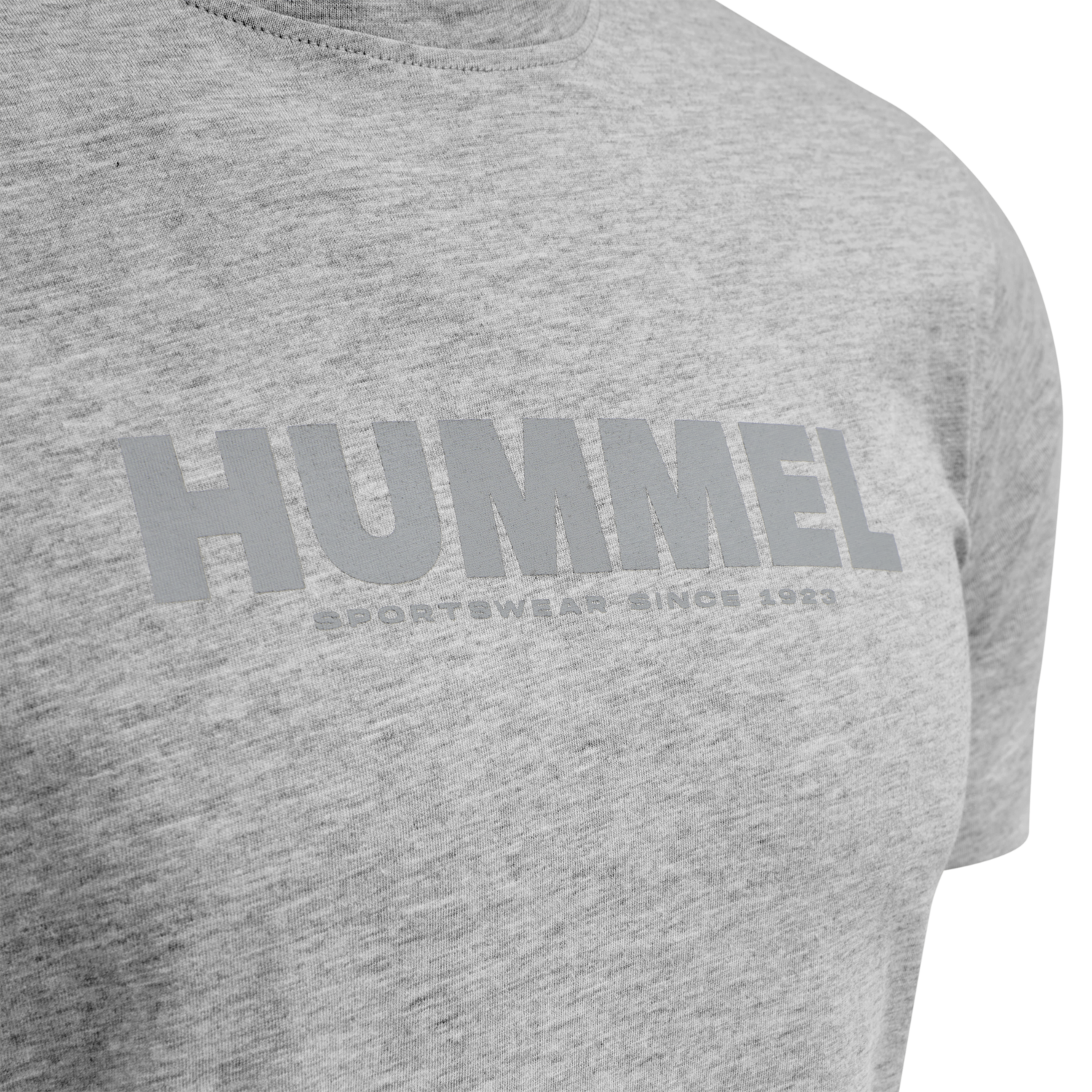 hmlLEGACY T-SHIRT, GREY MELANGE, packshot