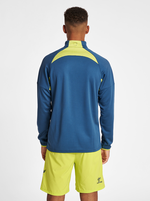 hmlLEAD PRO HALF ZIP, DARK DENIM, model