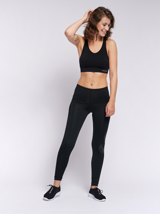 hmlPARIS HIGH WAIST TIGHTS, BLACK, model