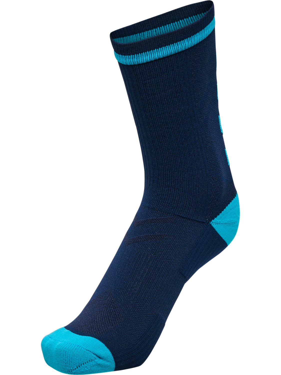 ELITE INDOOR SOCK LOW PA, BLACK IRIS/ATOMIC BLUE, packshot