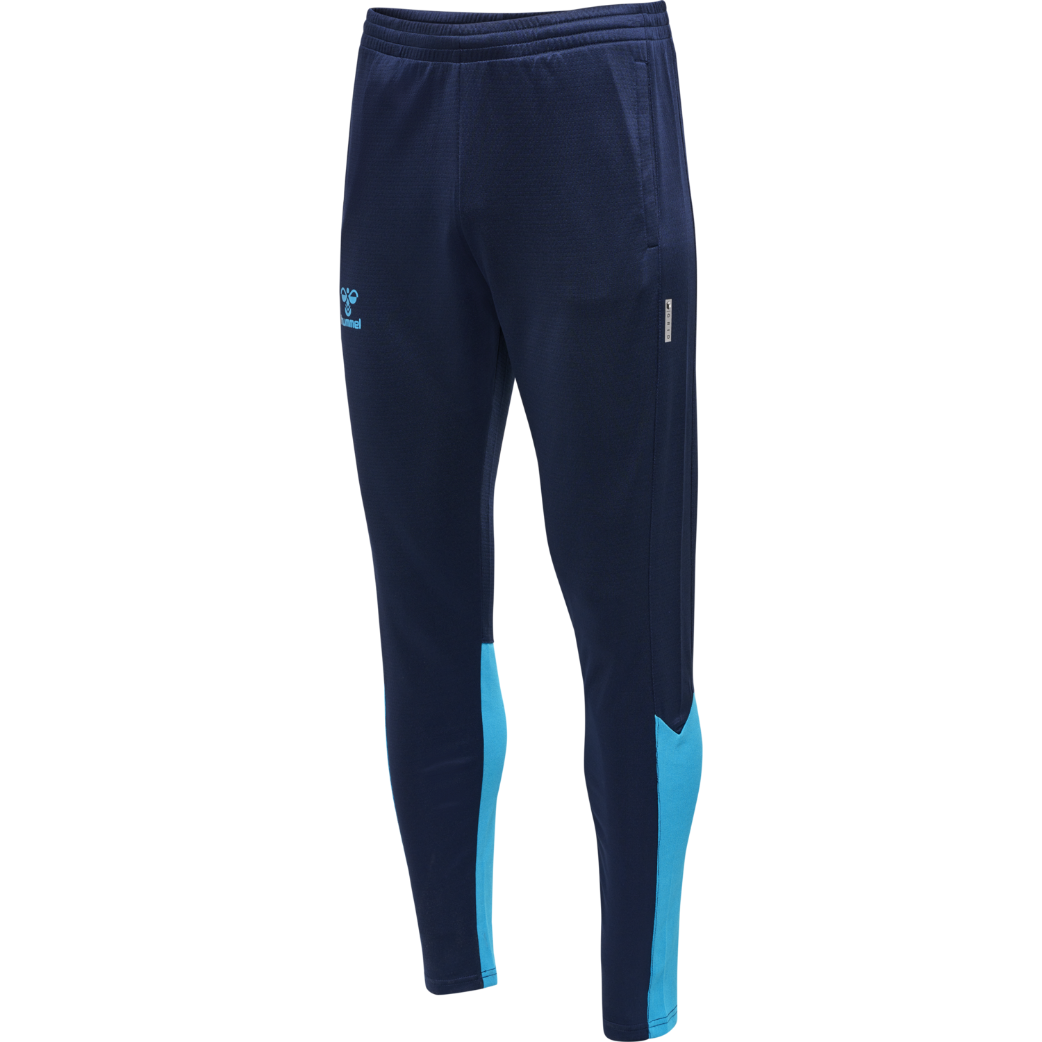 hmlONGRID POLY PANTS, MARINE/ATOMIC BLUE, packshot